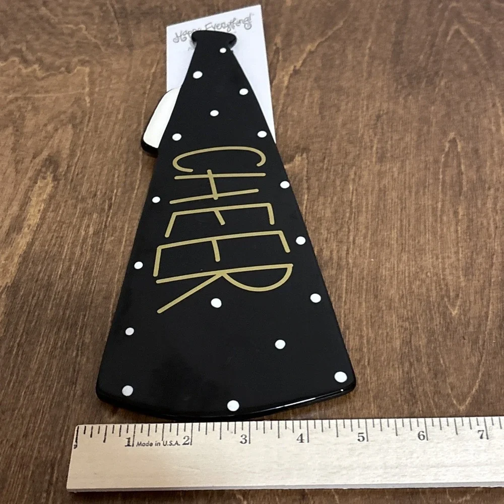 Coton Colors Happy Everything Cheer  Megaphone Large Attachment‎ Black White New